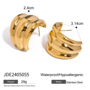 Bold Gold Stainless Steel Geometric Earrings 12 S7834ed20ff77479897b226a65e23f99bo