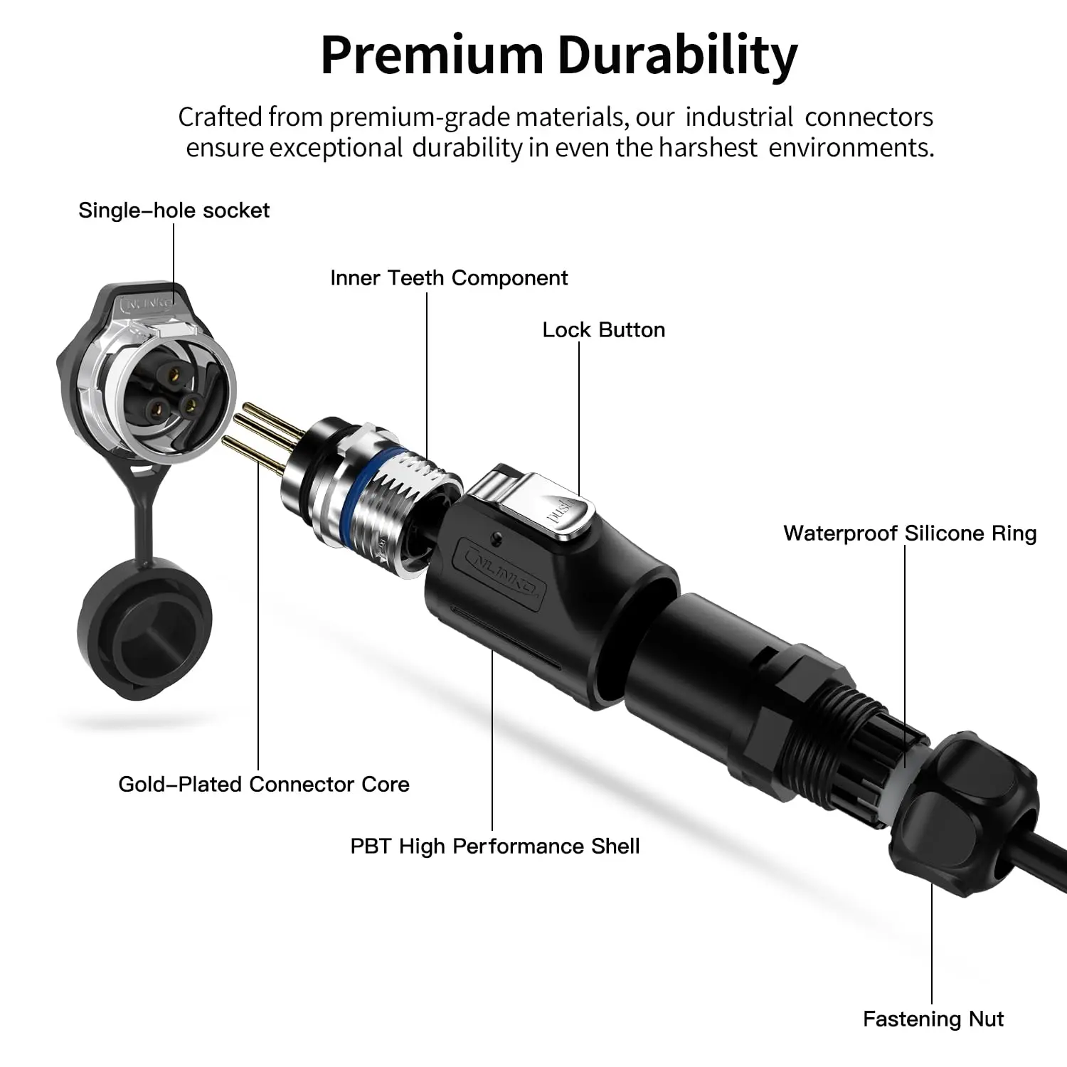 LP-16 Waterproof Circular Aviation Connector Kit 5 LP-16 Waterproof Circular Aviation Connector Kit - Image 5