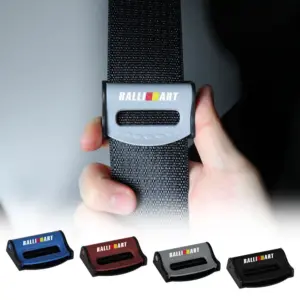 RALLI ART Seat Belt Clips Set for Mitsubishi 13 S785e45adcd7540eab81637dbb71bc6d10