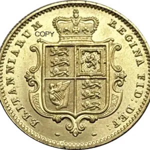 Victorian Brass Coin Replica of Queen Victoria 1860 7 S7860046fb62842bf87daafaf30e88cacS