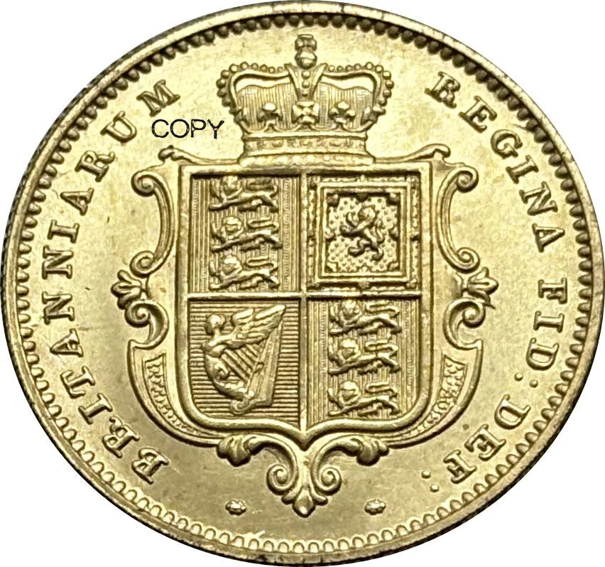 Victorian Brass Coin Replica of Queen Victoria 1860 2 Victorian Brass Coin Replica of Queen Victoria 1860 - Image 2