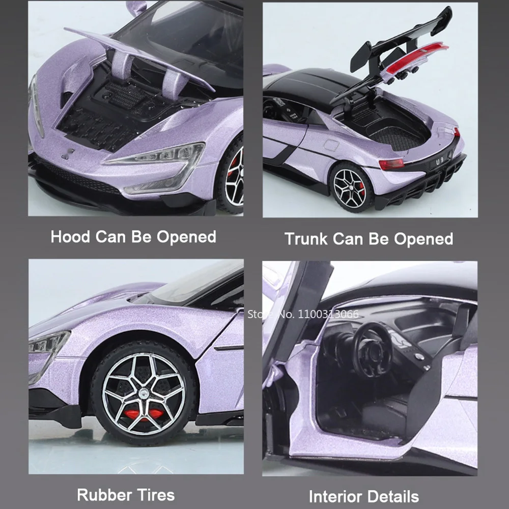 1:32 Diecast Sports Car Model for Collectors 4 1:32 Diecast Sports Car Model for Collectors - Image 4