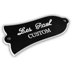 Gibson Les Paul Black Truss Rod Cover Plate 11 S7869686cd6bf450090646362123ebda7w