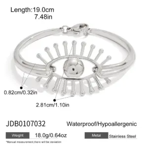 Stainless Steel Geometric Eye Bracelet for Women 15 S78804c029e2f4cabbae5a8c30612d5fbt