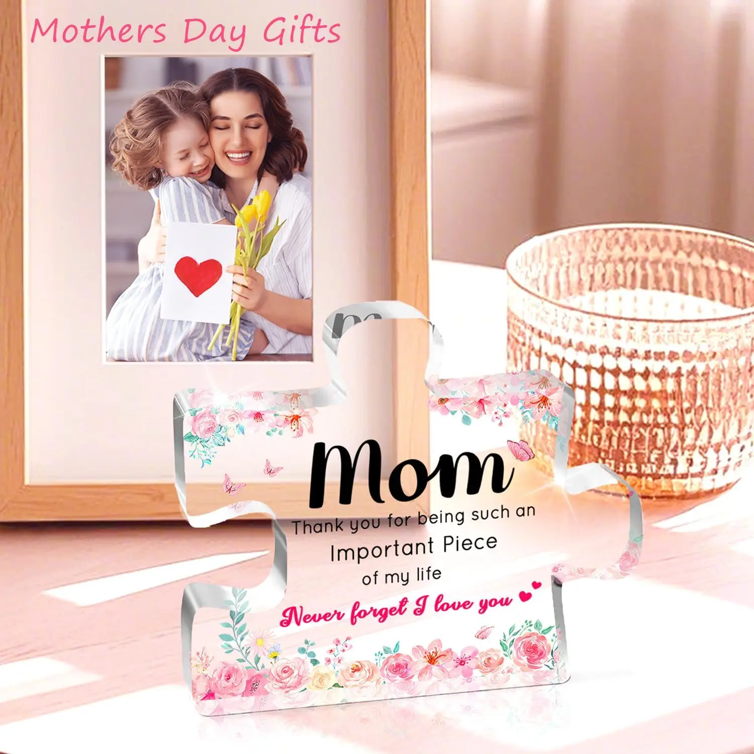 Mother’s Day Acrylic Gift Plaque with Floral Design 6 Mother’s Day Acrylic Gift Plaque with Floral Design - Image 6