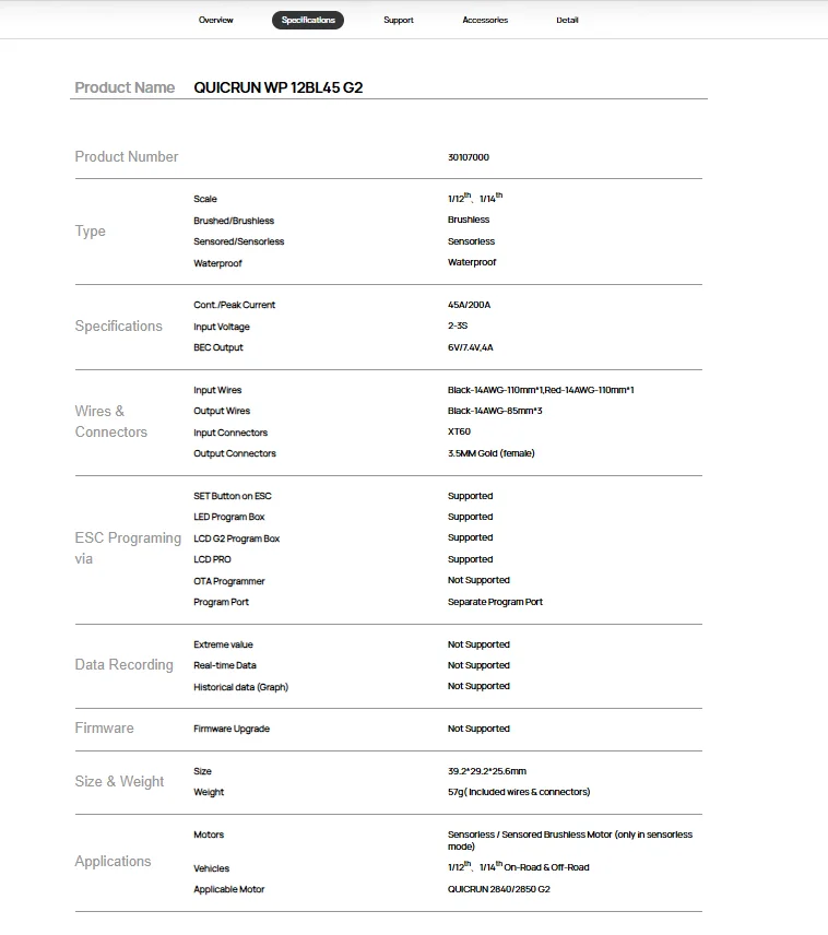 Waterproof 45A ESC & 2840-4700KV Motor Combo for RC 3 Waterproof 45A ESC & 2840-4700KV Motor Combo for RC - Image 3