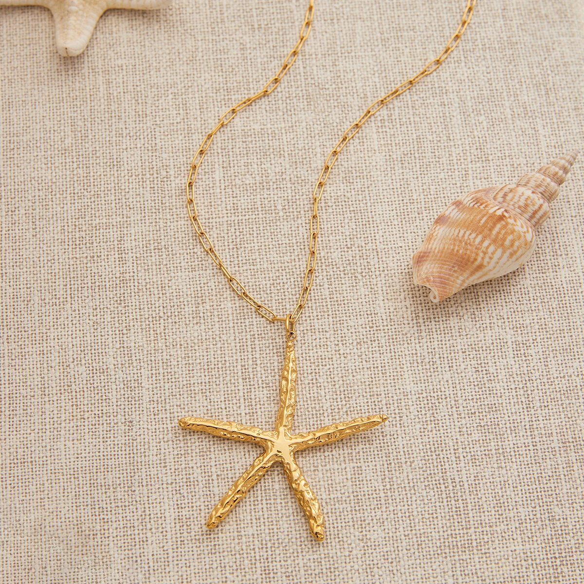 Stainless Steel Gold Starfish Necklace for Women 5 Stainless Steel Gold Starfish Necklace for Women - Image 5