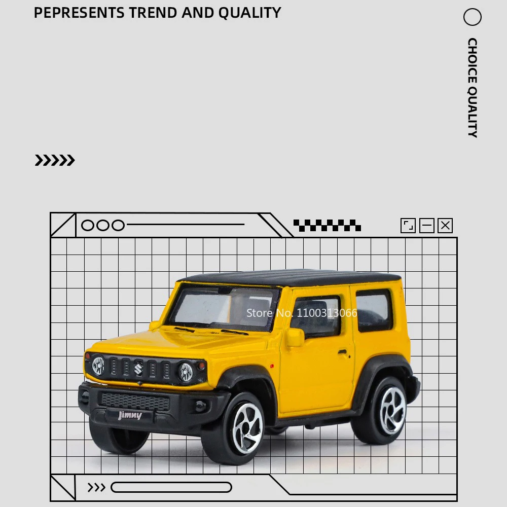 Vibrant Yellow Suzuki Jimny 1:52 Scale Model 2 Vibrant Yellow Suzuki Jimny 1:52 Scale Model - Image 2