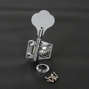 Bass Guitar Tuning Peg Set, 4-Pack Chrome/Black 11 S78d89457bae1406aad0b33502f96f04az