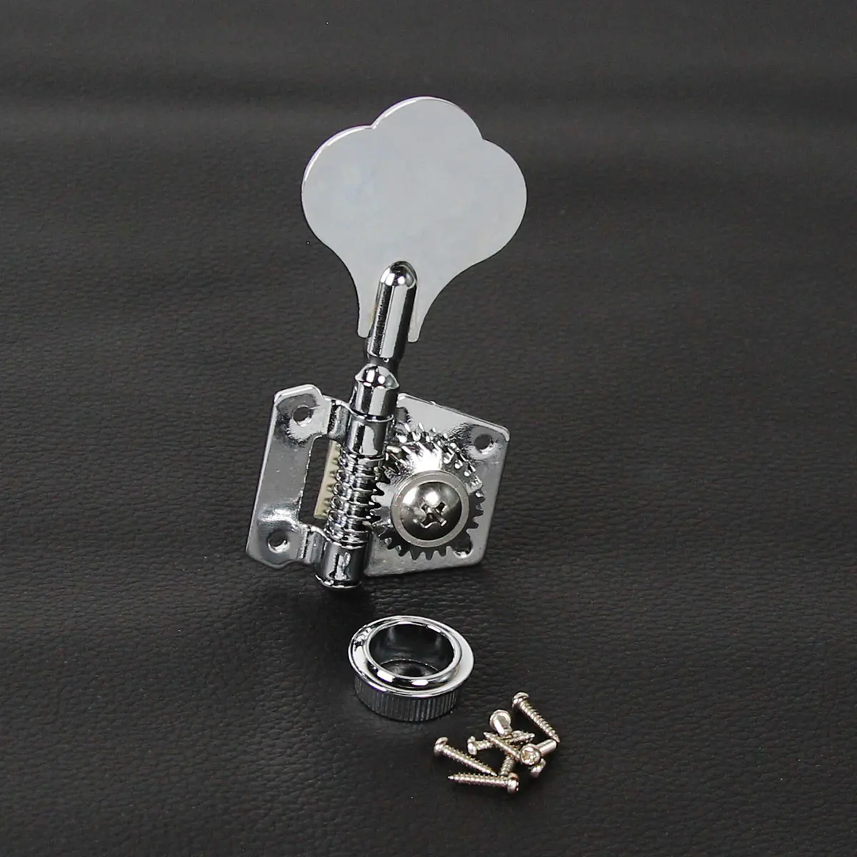 Bass Guitar Tuning Peg Set, 4-Pack Chrome/Black 4 Bass Guitar Tuning Peg Set, 4-Pack Chrome/Black - Image 4