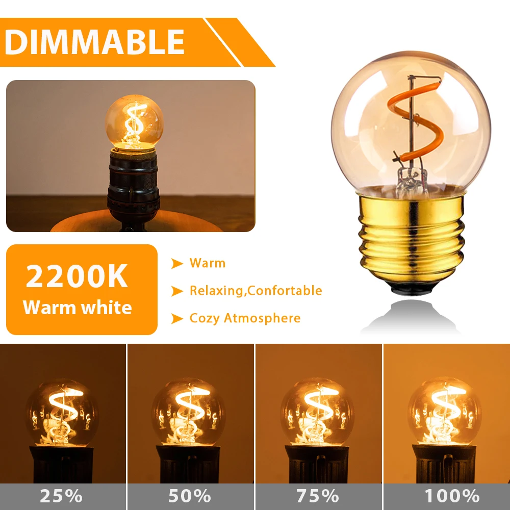 Vintage G40 LED Filament Bulb for Mood 4 Vintage G40 LED Filament Bulb for Mood - Image 4