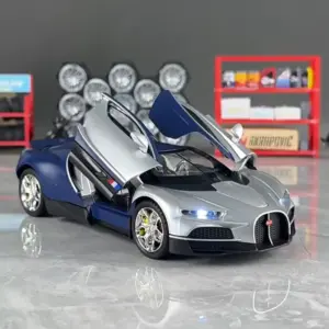 Silver Diecast Sports Car Model with Light & Sound 13 S799ddcdbe16f42f498ca2356ff7becc5N