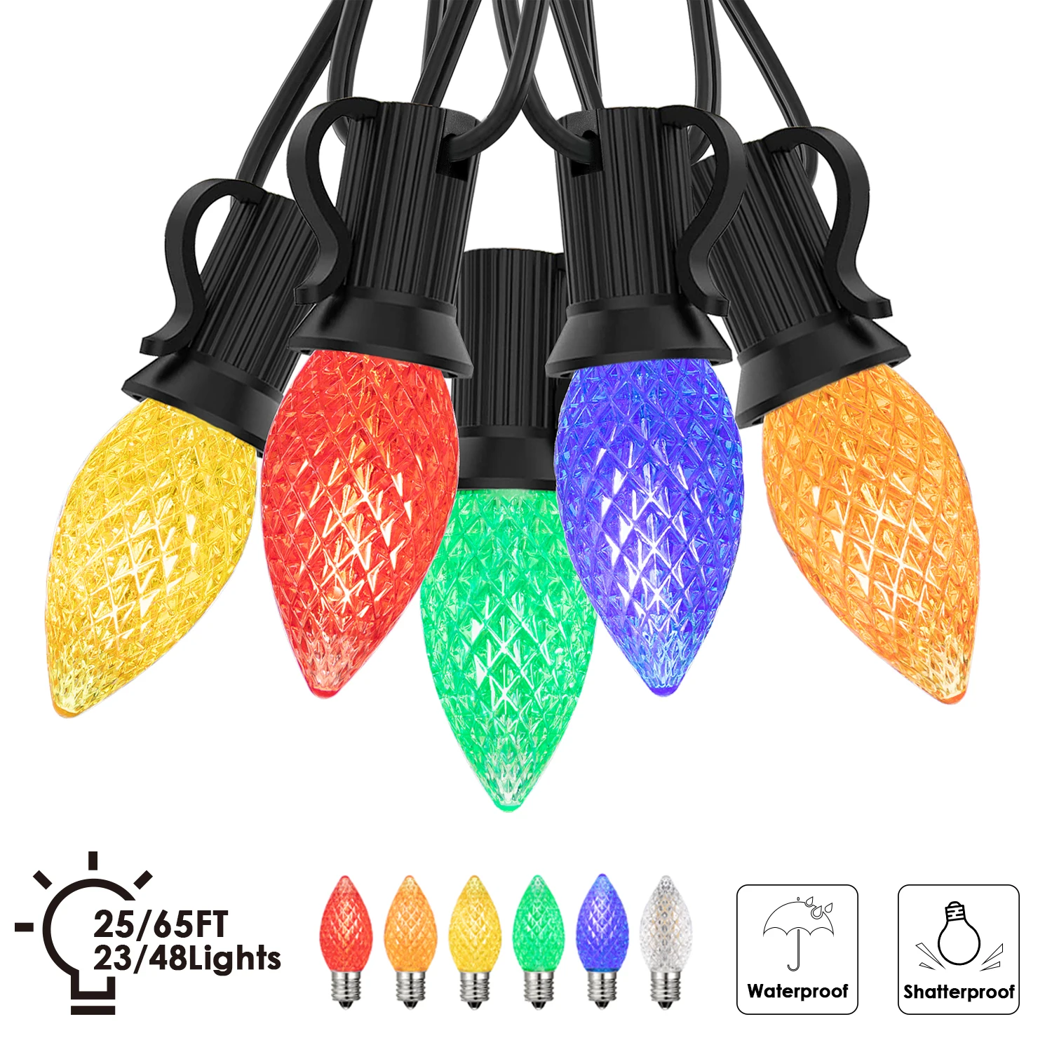 Vibrant Connectable LED Christmas String Lights 1 Vibrant Connectable LED Christmas String Lights