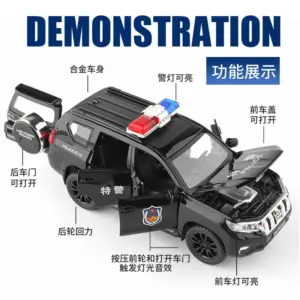 Toyota Prado 1:32 Scale Diecast Police SUV 9 S79af387cf0104ea3bdf2a8dbd36b5c0bI