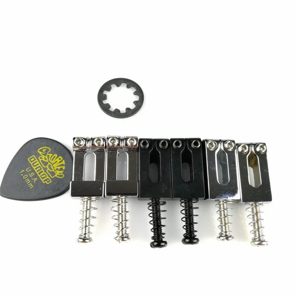 High-Quality Metal Guitar Bridge Saddles Set 2 High-Quality Metal Guitar Bridge Saddles Set - Image 2