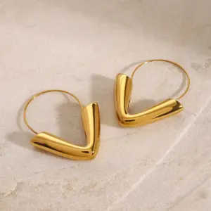 Stainless Steel Gold Triangular Earrings 7 S79fca6a9c6f1434aba24e7c9a6660d24g