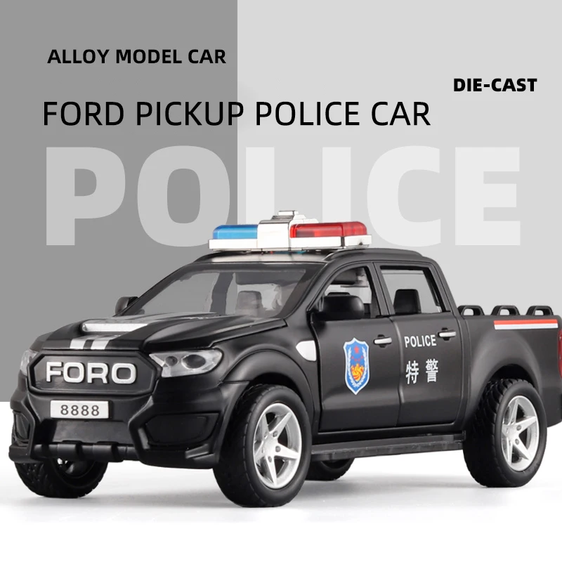 1:32 Diecast Police Ford Raptor F350 Model 4 1:32 Diecast Police Ford Raptor F350 Model - Image 4