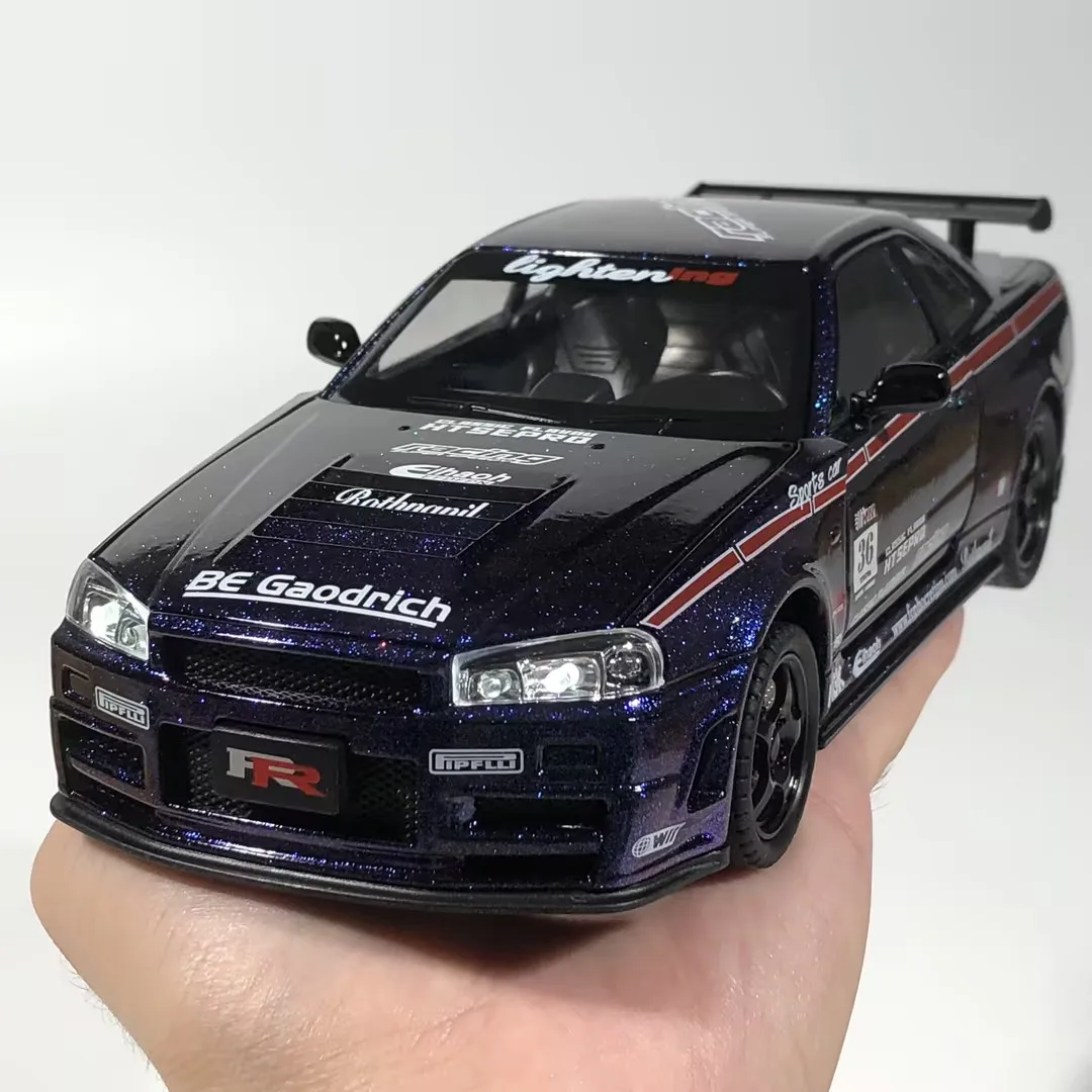 1:24 Nissan GTR R34 Skyline Diecast Model 6 1:24 Nissan GTR R34 Skyline Diecast Model - Image 6