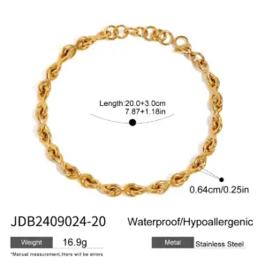 Stackable Stainless Steel Chain Bracelets in Gold 17 S7a2a90a5c7f64ebe83bc536f9802a1c2D 2