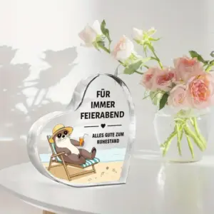 Heart-Shaped Acrylic Retirement Decor 11 S7a2c21eadf7f4349868000e751239d91E