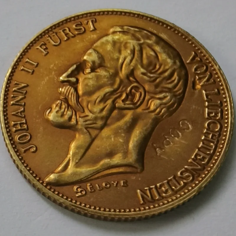 Antique Copper Liechtenstein 1898 Coin Replica 4 Antique Copper Liechtenstein 1898 Coin Replica - Image 4