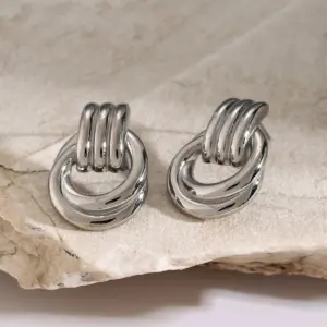 Stainless Steel Geometric Hoop Earrings 14 S7a572171f45644e2a9949b95de54162em