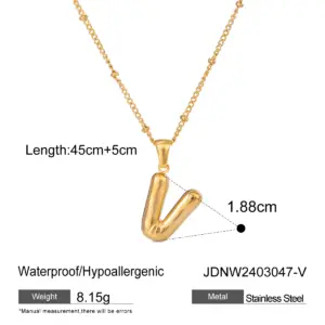 Gold Stainless Steel Balloon Necklace for Women 19 S7a6ba2abf41b4ba0aa9a943a9a191f2e5
