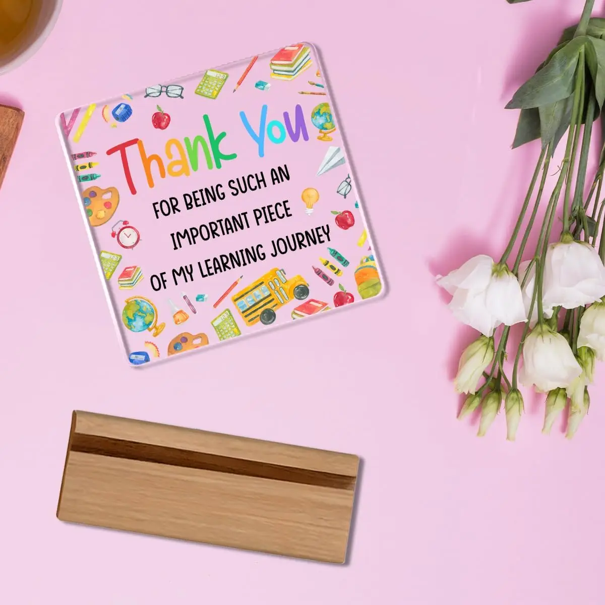 Colorful Acrylic Thank You Sign for Teachers 4 Colorful Acrylic Thank You Sign for Teachers - Image 4