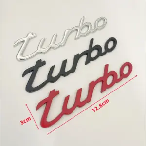 3D Metal Turbo Emblem for Cars—12.8cm x 3cm 10 S7aa80066969f42819e3777e37cb58a83W