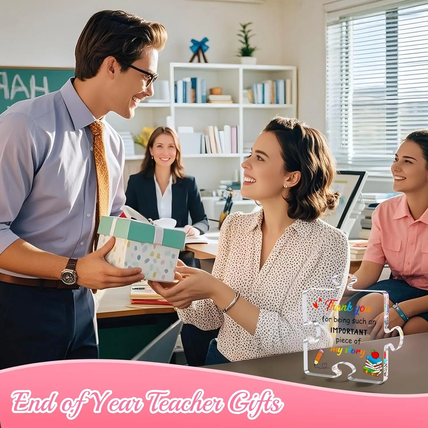 Bright Puzzle Piece Teacher Appreciation Plaque 6 Bright Puzzle Piece Teacher Appreciation Plaque - Image 6