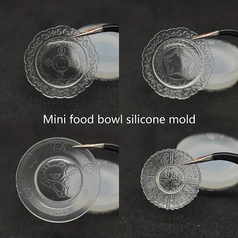 Miniature Dollhouse Dish Silicone Mold in Four Designs 3 Miniature Dollhouse Dish Silicone Mold in Four Designs - Image 3