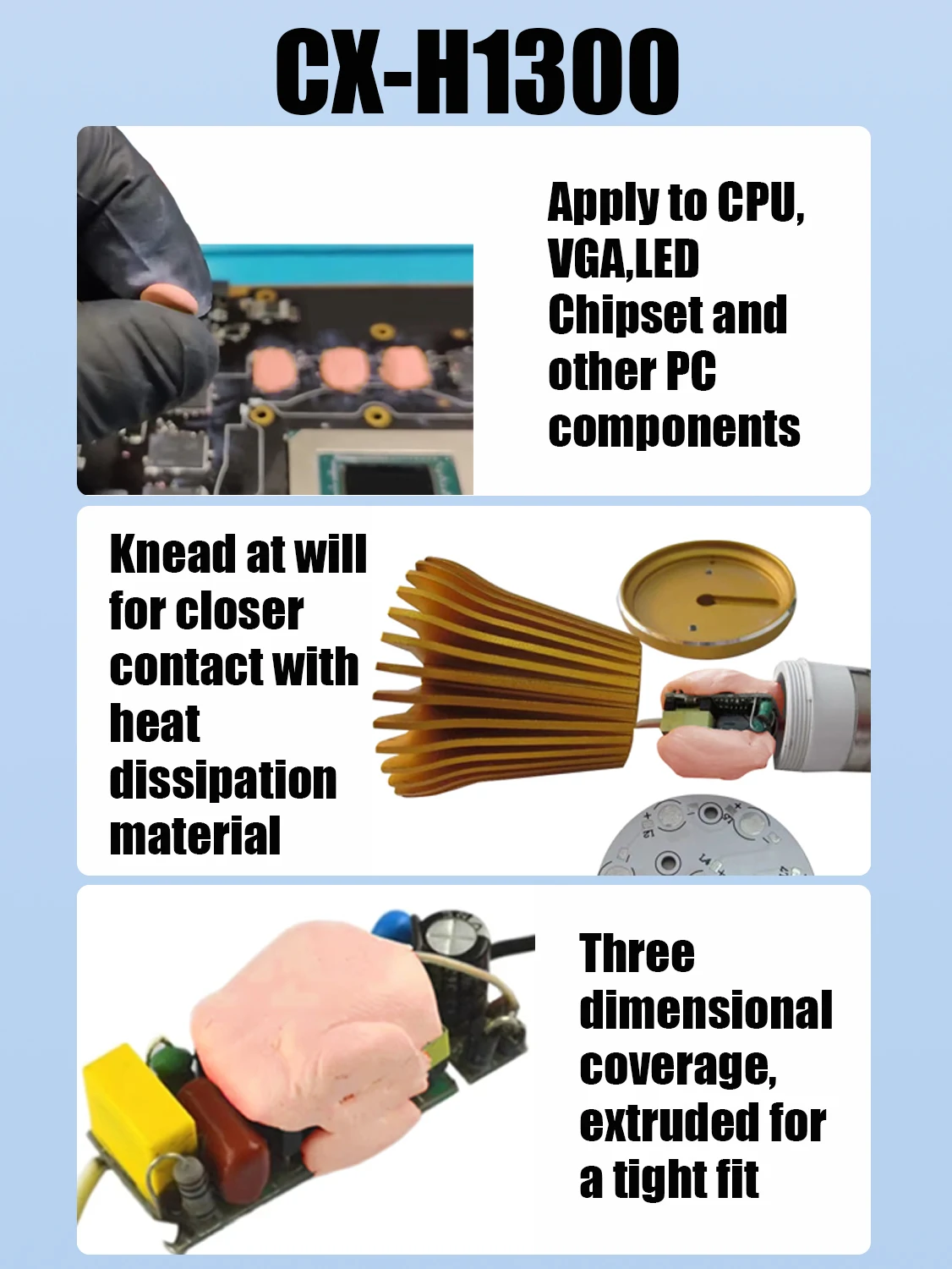 CX H1300 Thermal Putty for Electronics 4 CX H1300 Thermal Putty for Electronics - Image 4