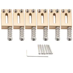 Gold Brass Guitar Saddles for Fender Strat/Tele 10 S7b0bf58c79c7414f8770f414379798dbX 1