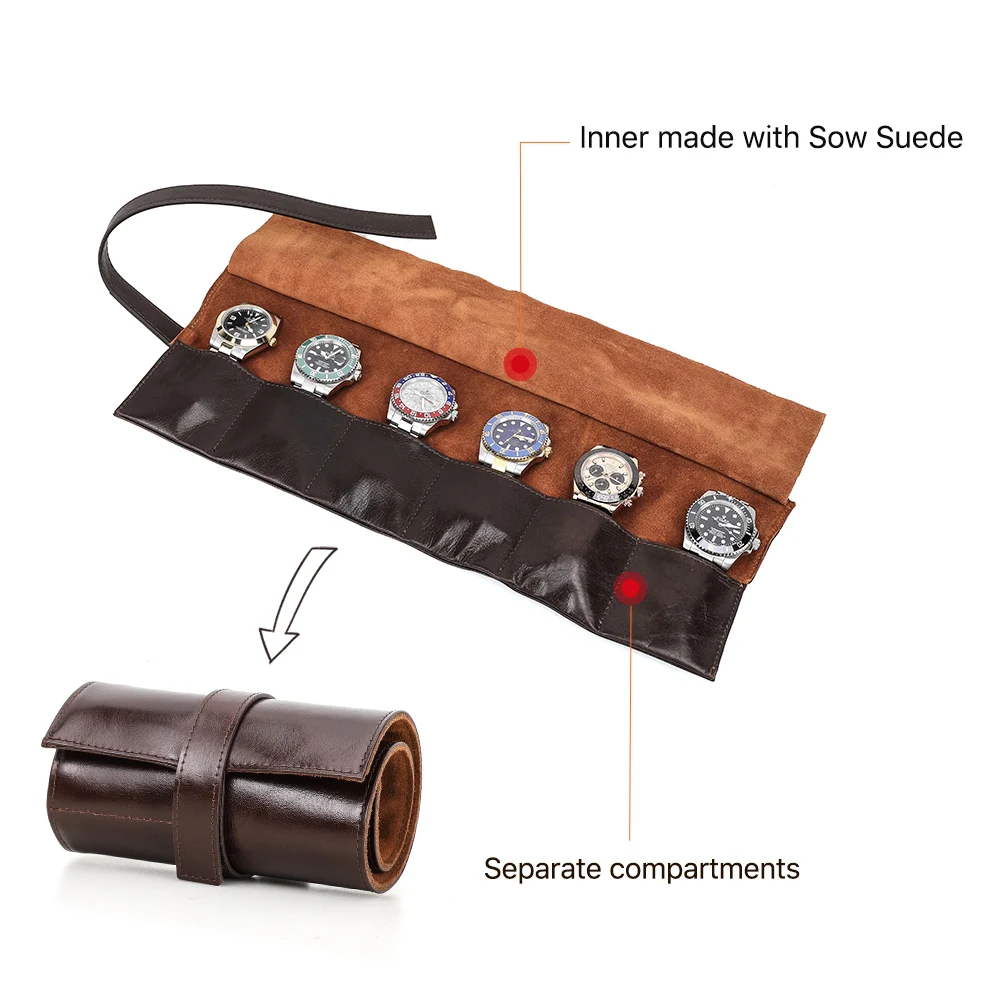 Contact's Family Leather Watch Roll CF1128 5 Contact's Family Leather Watch Roll CF1128 - Image 5