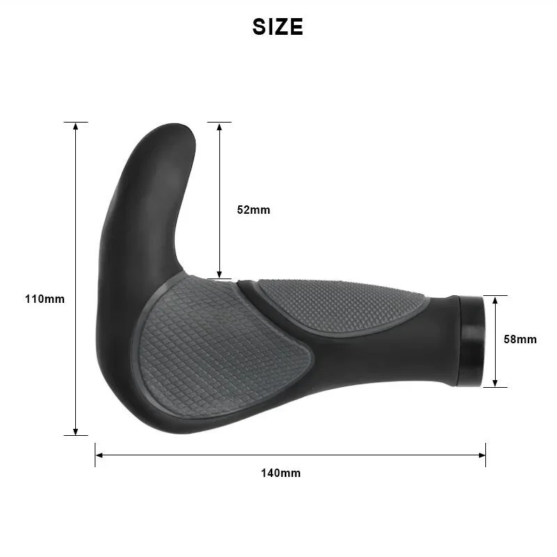 Ergonomic Black Bicycle Handlebar Grips 6 Ergonomic Black Bicycle Handlebar Grips - Image 6