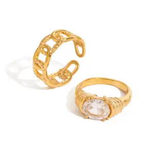 Gold Stainless Steel Stacked Rings Set 17 S7b34154cd7ae4334810c23e999b0a733R