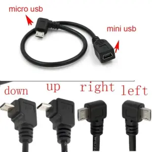 90-Degree Micro to Mini USB Adapter Cable