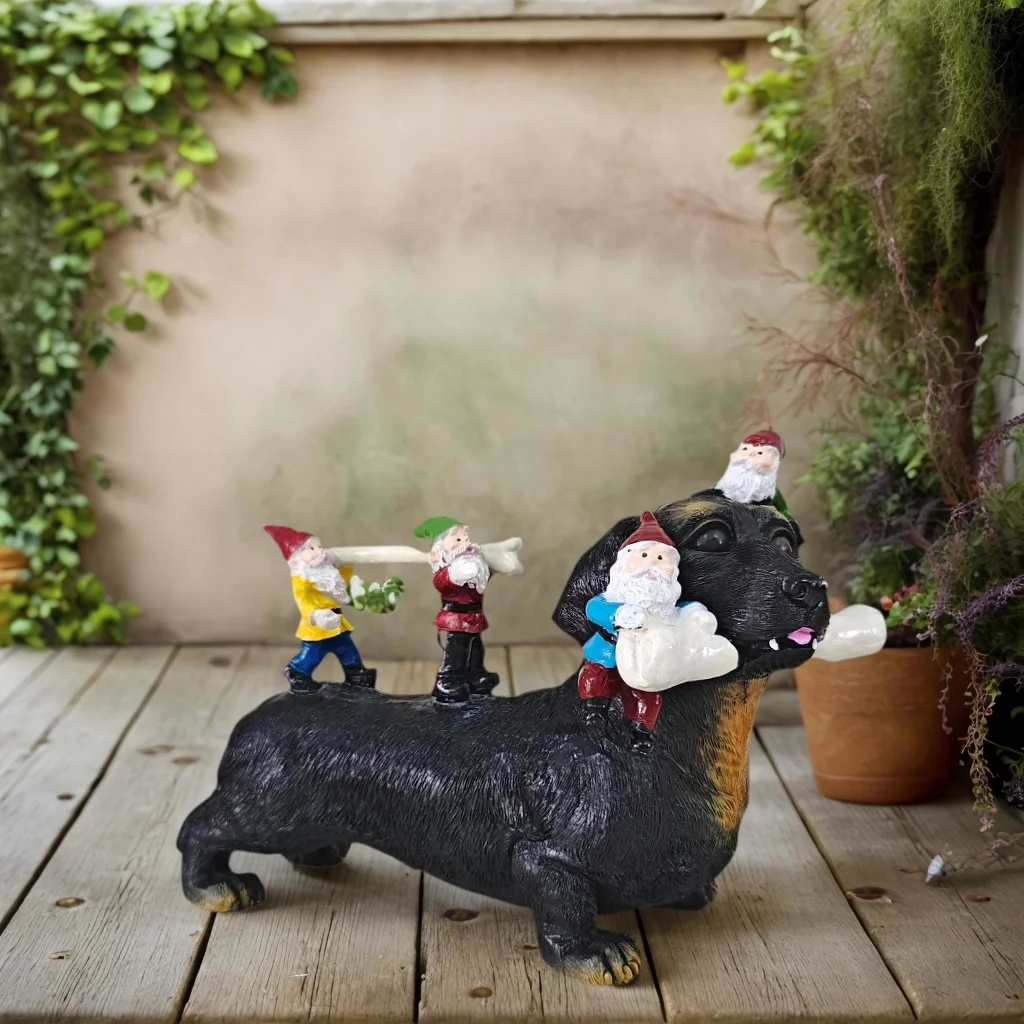 Whimsical Dachshund Fairy Garden Ornament 4 Whimsical Dachshund Fairy Garden Ornament - Image 4