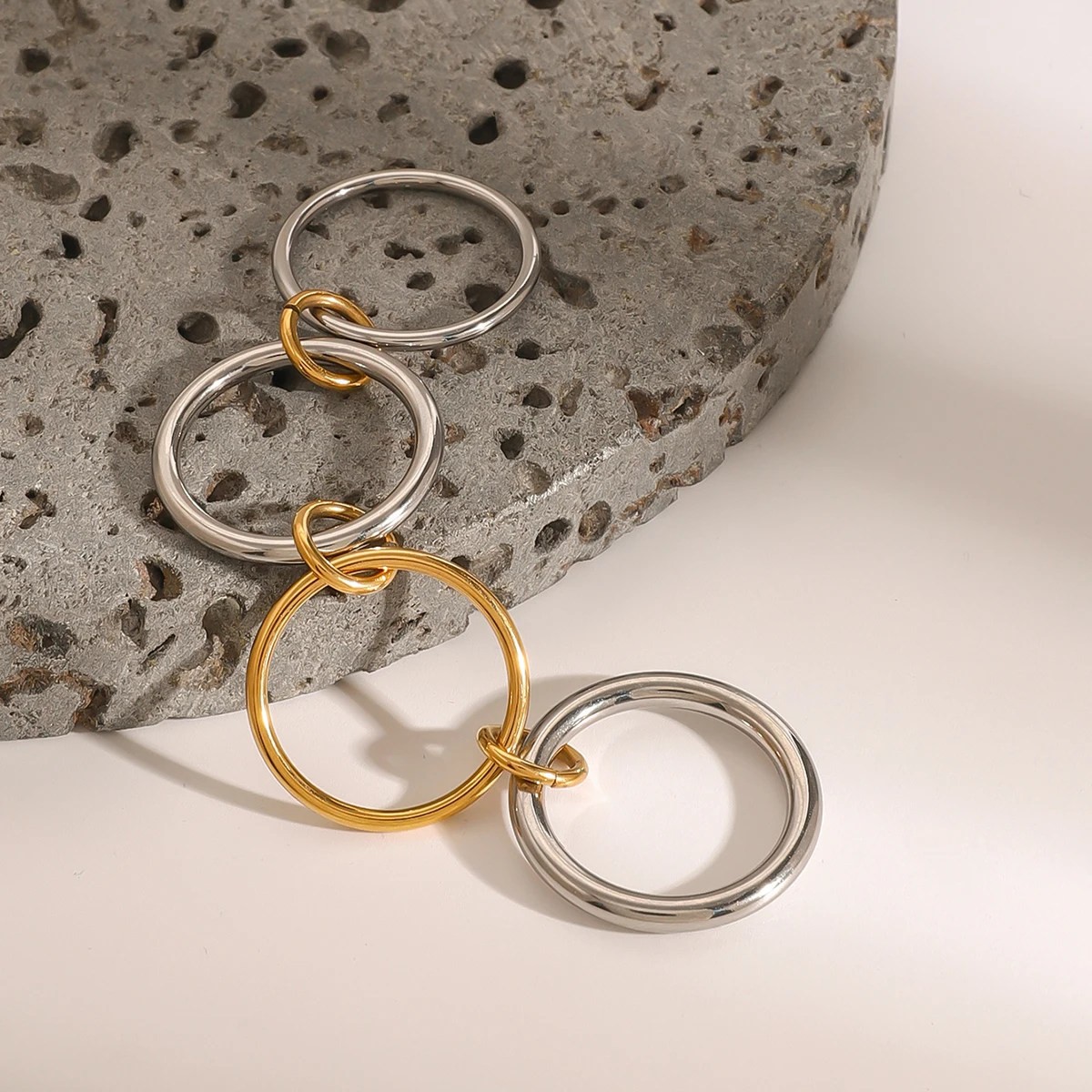 Modern Unisex Stainless Steel Multi-Layer Ring 5 Modern Unisex Stainless Steel Multi-Layer Ring - Image 5