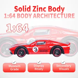 Red 1:64 Diecast Alloy Race Car Model 9 S7bbdee76842a4472afaa3d5d47b03b691