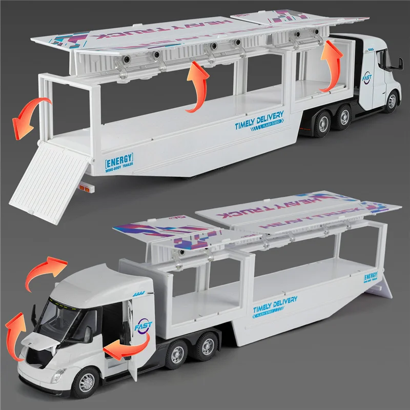 Black Semi-Trailer Truck Model 1:32 Scale 4 Black Semi-Trailer Truck Model 1:32 Scale - Image 4