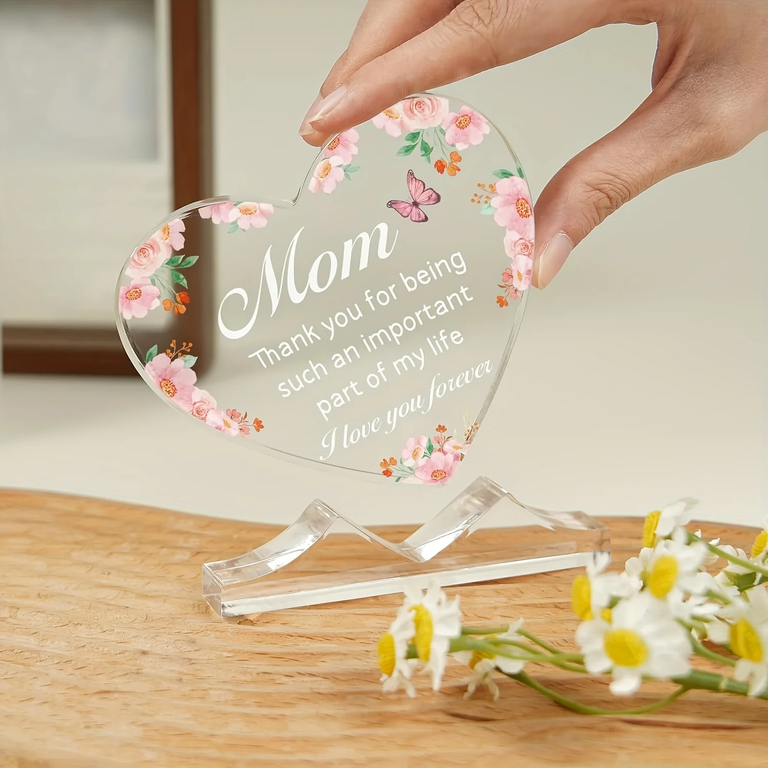 Heartfelt Acrylic Heart Plaque for Mom 4 Heartfelt Acrylic Heart Plaque for Mom - Image 4