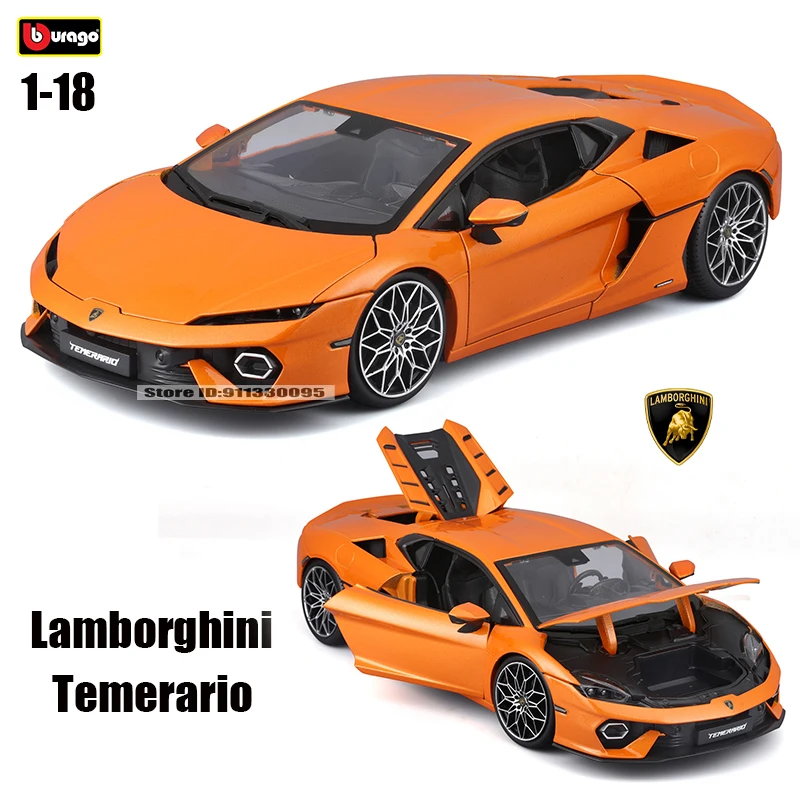 1:18 Lamborghini Temerario Diecast Model in Orange 1 1:18 Lamborghini Temerario Diecast Model in Orange