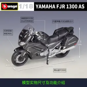 Yamaha FJR1300 AS 1:18 Diecast Motorcycle Model 7 S7c0ddde73a394759a63d8fed377799f8S 1