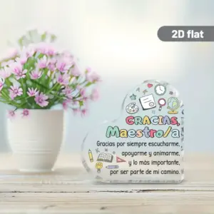 Heart-Shaped Teacher Appreciation Acrylic Plaque 7 S7c40ea4c412c48cabf256bd0f9065153G