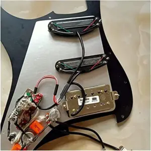 Black SSH Strat Pickguard with Mini Humbucker 10 S7c46917146c647b8b94c40409248e6cby