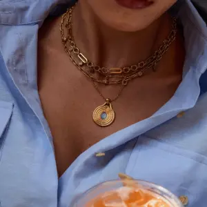 Stainless Steel Gold Pendant Necklace for Women 12 S7c5156488f28401f9a47b4baa2e238425