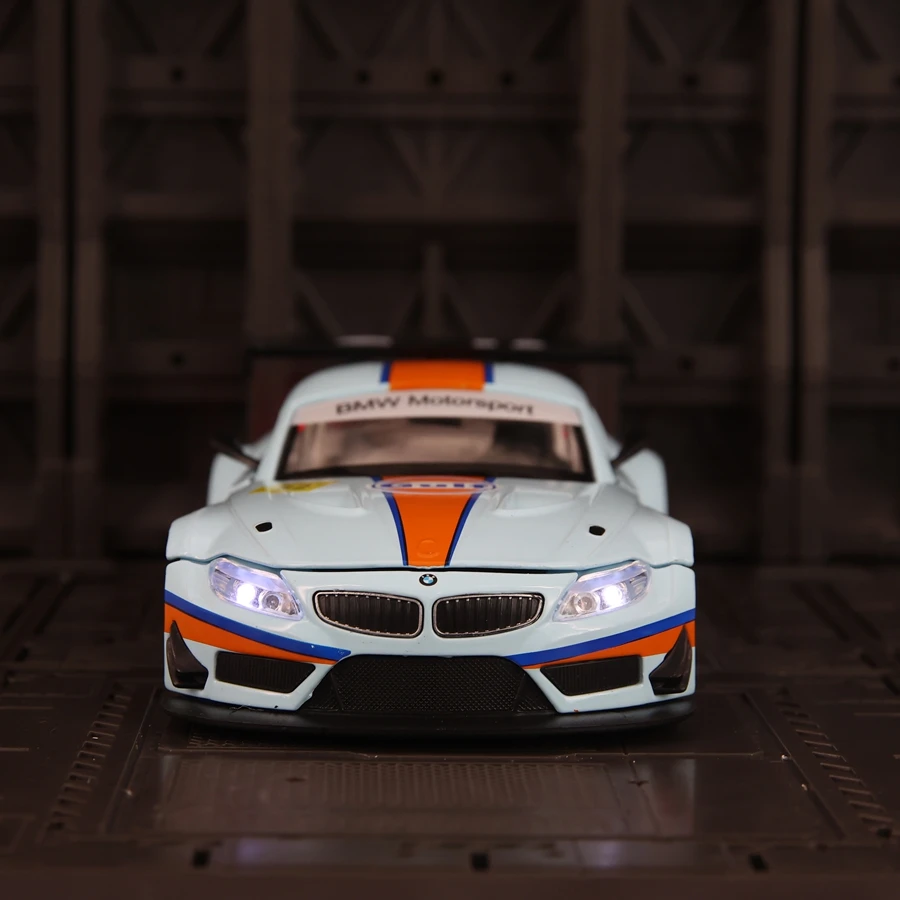 BMW Z4 GT3 Gulf Oil Diecast Model Car 1:24 Scale 5 BMW Z4 GT3 Gulf Oil Diecast Model Car 1:24 Scale - Image 5