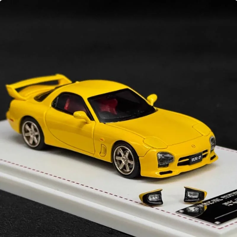 Vibrant Yellow Mazda RX7 FD3S Model 1/64 Scale 3 Vibrant Yellow Mazda RX7 FD3S Model 1/64 Scale - Image 3