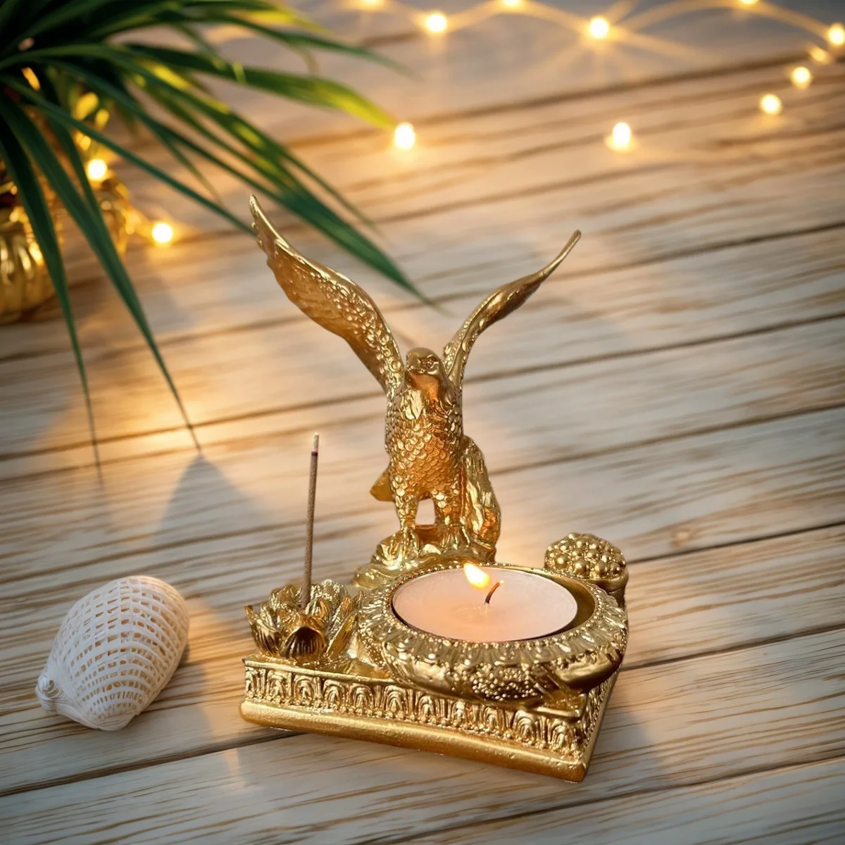 Golden Eagle Candlestick Ornament 5 Golden Eagle Candlestick Ornament - Image 5